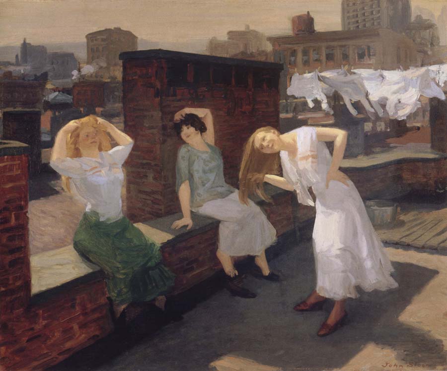 Woman drying their Hair